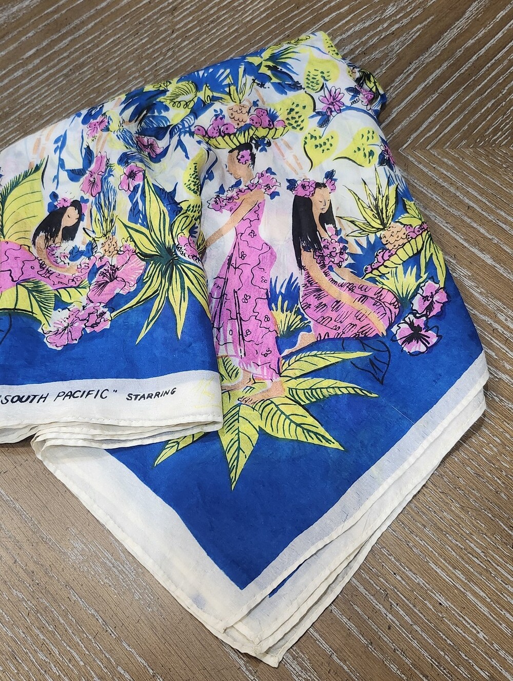 1940s Cohama Silk Scarf From South Pacific Broadway Musical Theatre Memorabilia
